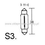 żarówka 12V 5W 11 X 38