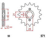 Ritzel vorne 17 Zoll Yamaha FZ 600 XJ XS 400 550 OEM 3KM-17460-00
