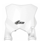 STARTNUMMERNSCHILD KAWASAKI KXF 250 17-19, KXF 450 16-19 WEISS (BÜHNE MIT STOSSDÄMPFERABDECKUNGEN)