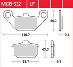 Front brake pads MCB 532 LG HYOSUNG GA KAWASAKI BR EL EN ER GPX