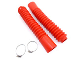 Fork bellows dust cover red 32mmx50mmx340mm, universal