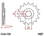 Sprocket 10Z pitch 520 for KAWASAKI KFX 80 A 03-06 front sprocket