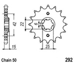 Pi?�n delantero Honda CBX 550 NS 400 R VFR 400 R OEM #23801-KM9/MA7-000