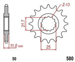 PI?�N DELANTERO 17 YAMAHA FZ 750 FZ6 600 FZR 1000