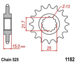 Pi?�n delantero de 14 dientes para Triumph Daytona TT 600 (2000-) OEM T1180185