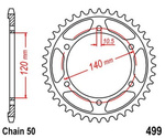 PI?�N TRASERO 43 SUZUKI TL 1000 GSX 1300 R