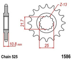 Pignon avant 16 dents Yamaha TDM 850/TRX 850/YZF-R6 600 OEM #4AS-17460-00