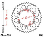 Pignon arri?re 47 Kawasaki KLX 250 300 450 650 OEM #42041-1194/1382