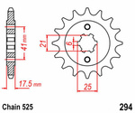 Pignon avant 14 dents Honda CBR GB VFR XBR 400/500 OEM 23801-MK4-710