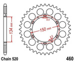 Couronne arri?re 49 dents Kawasaki KLX 250 300 450 650 KX 125 250 OEM 42041-1105