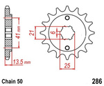 Pignon avant 15 dents Honda CBR 400 VF 400/500 OEM 23801-KE7-600