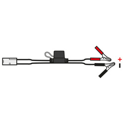 CÂBLE AVEC FUSIBLE (CROCODILES) POUR CHARGEURS OXYMISEUR / MAXIMISEUR (EL)