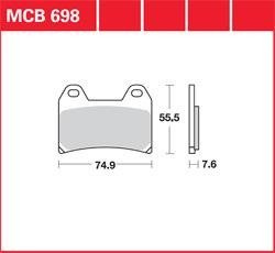 LG klocki hamulcowe przód MCB 698
