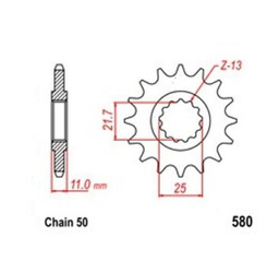 Zębatka przednia 16T Yamaha YZF 750/1000 YZF-R6 OEM 1AE-17461-60
