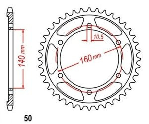 ZĘBATKA TYLNA 45 KAWASAKI ZX-10 GPZ 750 900