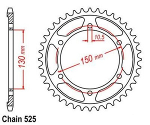Zębatka tylna Yamaha FZ8 800 TDM 900 TRX 850 OEM 41201-MM9-000