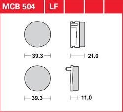 LG klocki hamulcowe przód MCB 504