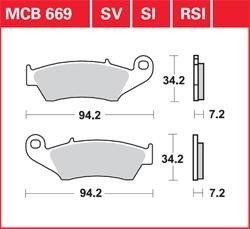 LG klocki hamulcowe przód MCB 669