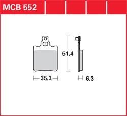 Zestaw przednich klocków hamulcowych MCB 552 do APRILIA BETA CAGIVA GILERA