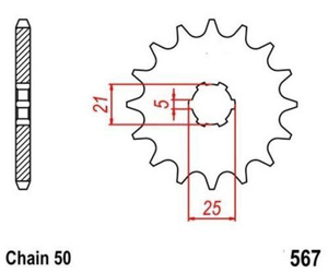 Pinion 16Z pitch 530 for YAMAHA RD 250 350 400 XS 250 360 400 front sprocket