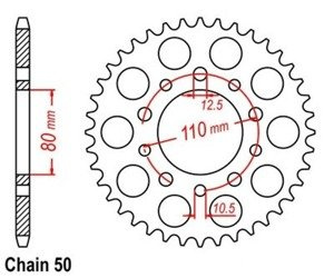 ZĘBATKA TYLNA 43 HONDA VF 400 500 700 750 1000