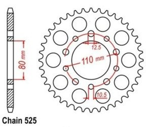 ZĘBATKA TYLNA 46 TRIUMPH AMERICA 800