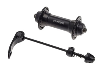 BICYCLE HUB ALU FRONT 36 HOLES BLACK QUICK RELEASE