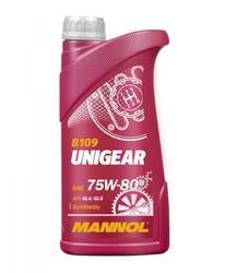 UNIGEAR 75W80 API GL4/GL5 - ACEITE SEMISINTÉTICO PARA ENGRANAJES 1L (75W-80) (8109)