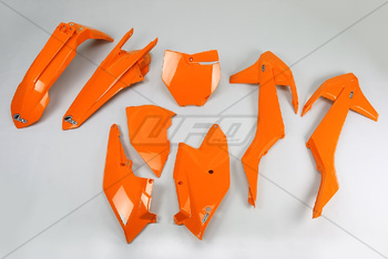 ENSEMBLE EN PLASTIQUE UFO KTM SX/SXF '16-'18 (SAUF LE SX 250 '16) ORANGE (KT517E127)
