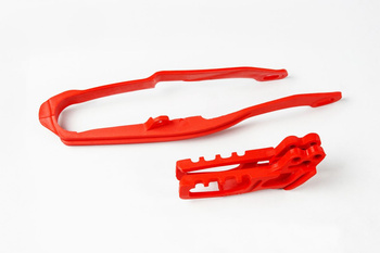 JUEGO DE CADENAS + GUÍA DE CADENA HONDA CR 125/250, CRF 250R/X, 450R/X '05-06, ROJO