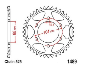 Sprocket 40 Z pitch 525 for KAWASAKI KLZ Z,ZX-10 RR ZX-10R ZX-6R ZX-7R ZX-9R