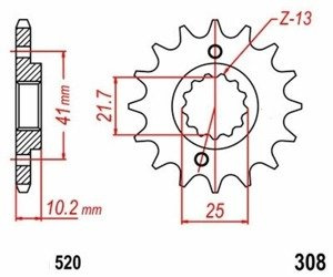 Pinion 15 Z pitch 520 for APRILIA HONDA SUZUKI YAMAHA front sprocket