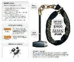 Onguardlock  Łańcuch Mastiff Chain długość : 140 cm