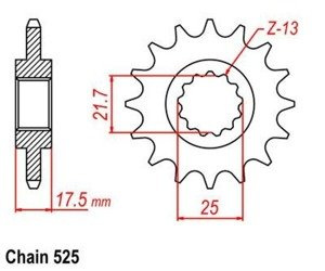 PIGNONE ANTERIORE 15 HONDA CB 400 500 CB-1 400