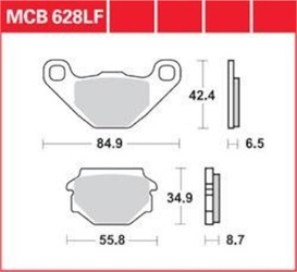 Klocki hamulcowe przód Aprilia Simson Rieju Sachs Peugeot MCB 629
