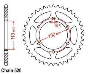 ZEBATKA TYLNA 42 SUZUKI GSX-R 1000 09-15