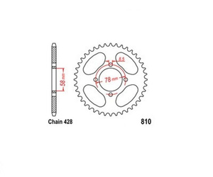 Sprocket 47 Z pitch 428 HYOSUNG GV 125 Aquila 00-10 Rear sprocket