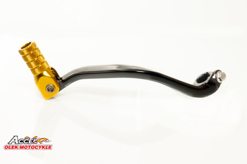 PALANCA DE CAMBIOS SUZUKI RM 250 '89-'08 COLOR ALUMINIO, NEGRO, PUNTA DORADA (25600-37F20)