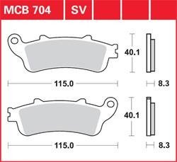 LG klocki hamulcowe przód MCB 704