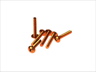 SET BULLONI PER CARENATURA M5X30 (6 PEZZI) COLORE ARANCIONE (LUCE ESAGONALE PIATTA)(TA530NO)