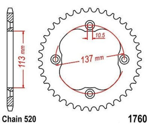 ZĘBATKA TYLNA 36 SUZUKI LT-R 450 QuadRacer 06-