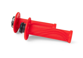 R20 LOCK-ON GRIPS (22+25MM) RED NEON + 8 ROLGAZ ADAPTERS