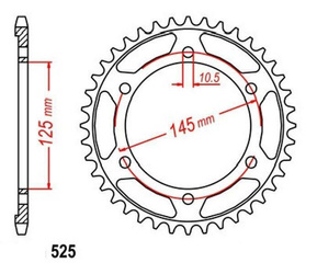 Pignone posteriore 42 denti Yamaha TDM 850 1991-2001 OEM 4TX-25442-00