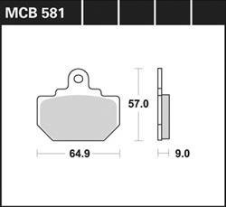 LG klocki hamulcowe tył MCB 581LF