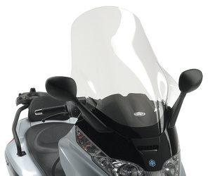 GLASS PIAGGIO X-EVO 125/250/400 (07-11), X8 125/150/200/250/400 (04-10) 80X60 CM TRANSPARENT