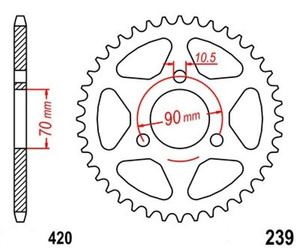 ZĘBATKA TYLNA 38 HONDA MBX 75 MT 50 80 MTX 50