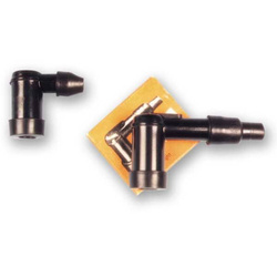 TUBA DE BOUGIE, ANGLE DE 90°, FILETAGE DE BOUGIE DE 14 MM, CONNEXION FILETÉE, MATÉRIAU DU BOÎTIER EN ÉBONITE, COULEUR DU TUBA C