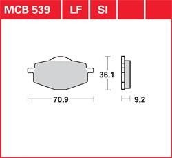MCB 539 LG front brake pads YAMAHA DT 50 R 89-99