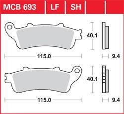 LG klocki hamulcowe przód MCB 693