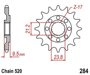 PIGNON AVANT 15 HONDA TRX 450 700